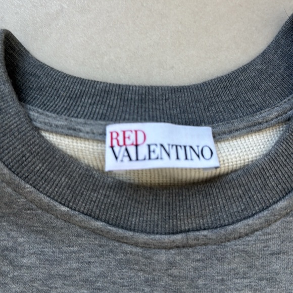 Red Valentino sweater with Embroidered Heron and Black Tulle - Picture 3 of 6